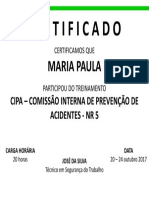 Certificado Curso CIPA_SEGSEMPRE