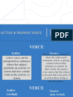 ACTIVE & PASSIVE VOICE