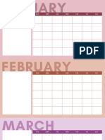 Violet and Pink General Calendar