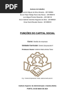 Funções do Capital Social - Trabalho Direito Empresarial II