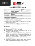 Assignment 1 Individual Assignment: Mohammad Saad Uddin