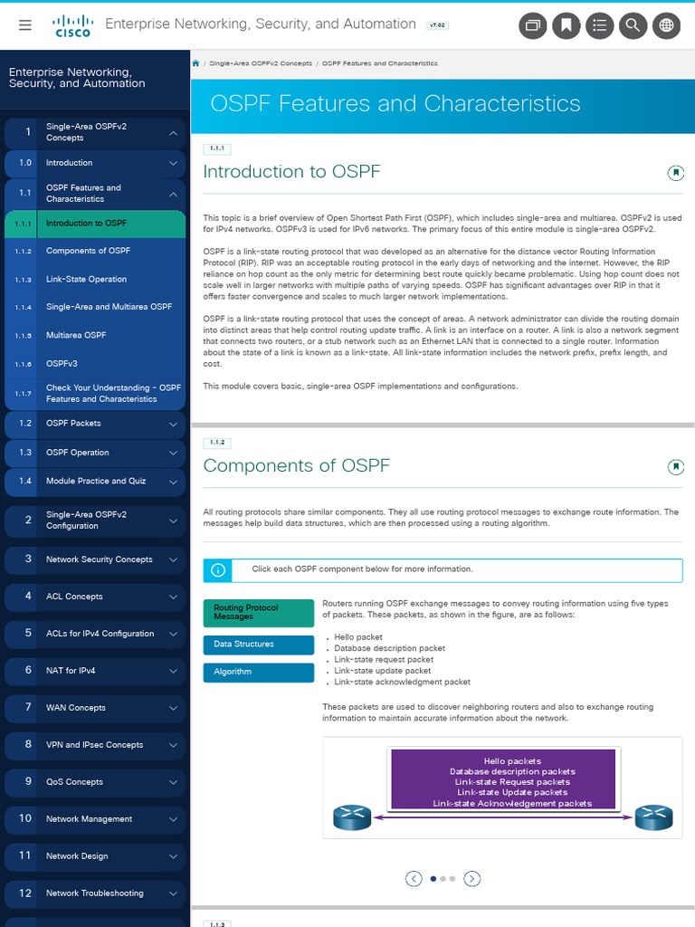 OSPFv2 Features and Characteristics | PDF | Routing | Computer Network