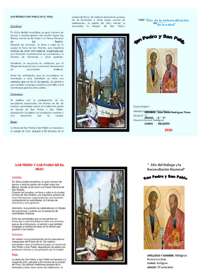 Vida De San Pedro Y San Pablo Pdf San Pedro Jesús