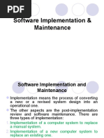 Software Implementation & Maintenance