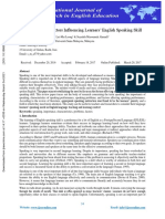 An Analysis of Factors Influencing Learners' English Speaking Skill