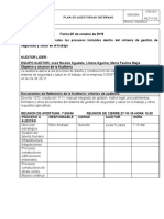 Plan de Auditorias Internas: Versión Codigo MCT-F-05 Fecha Vigencia