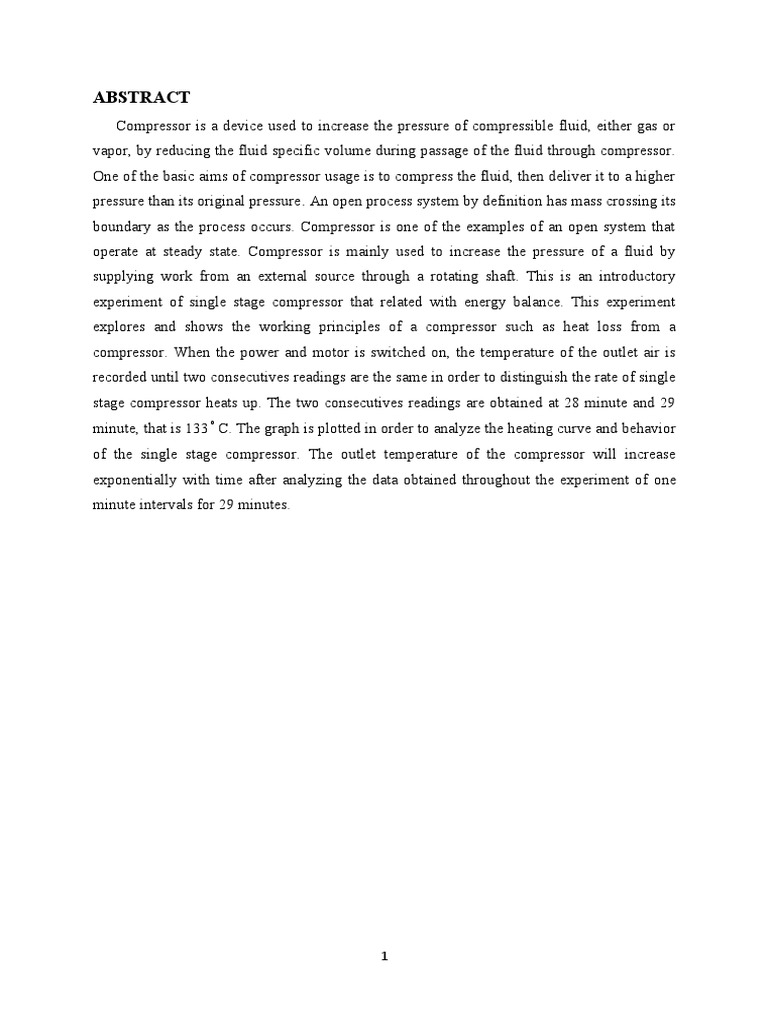 Experiment 2 - Single Stage Compressor | PDF | Engines | Heat