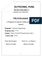 Mit Polytechnic, Pune.: Micro-Projrct