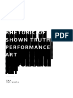 Ewa Bobrowska, Rhetoric of Shown Truth, Performance Art, Chris Burden