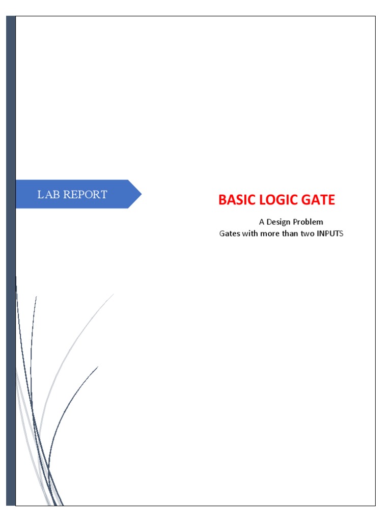 Basic Logic Gate Lab Report PDF Logic Gate Electronic Circuits