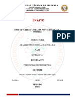 Ensayo-1 - Tipos de Tuberías Usadas en Proyectos de Agua Potable