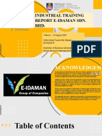 Industrial Training Report E-Idaman Sdn. BHD