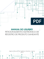 Manual Do Usuário - Peticionamento Eletrônico de Registro de Produto Saneante