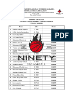 Absensi Basket Sman 90 Jakarta