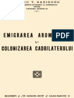 Emigrarea Aromanilor Si Colonizarea Cadrilaterului