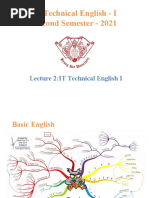 IT1 Lecture 2 - Technical English-I