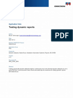 Testing Dynamic Reports: Application Note