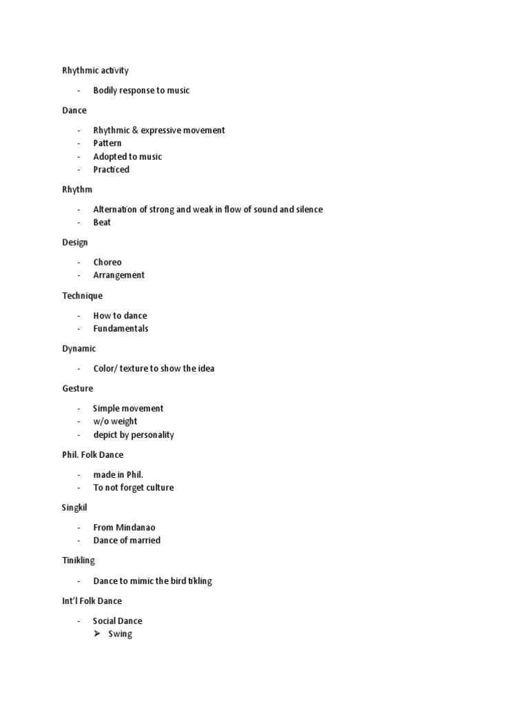 Pe 1 Notes | PDF | Art