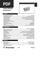 Model 89: 3/4" Rectangular Multiturn Cermet Trimming Potentiometer