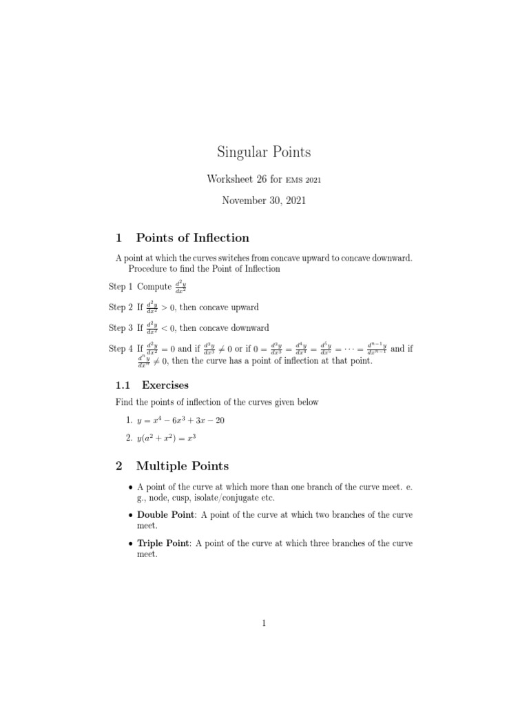 Singular Double Points | PDF | Mathematical Analysis | Manifold