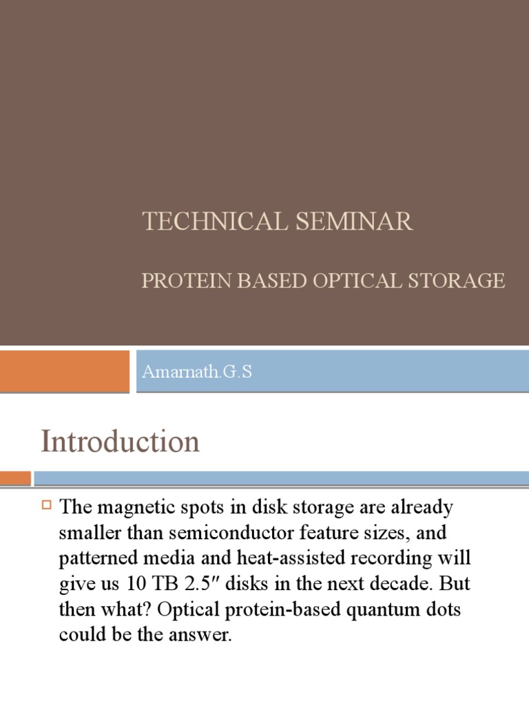 Protein-Based Optical Storage Innovations | PDF | Computer Data Storage ...