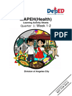 MAPEH (Health) : Quarter 1: Week 1-2