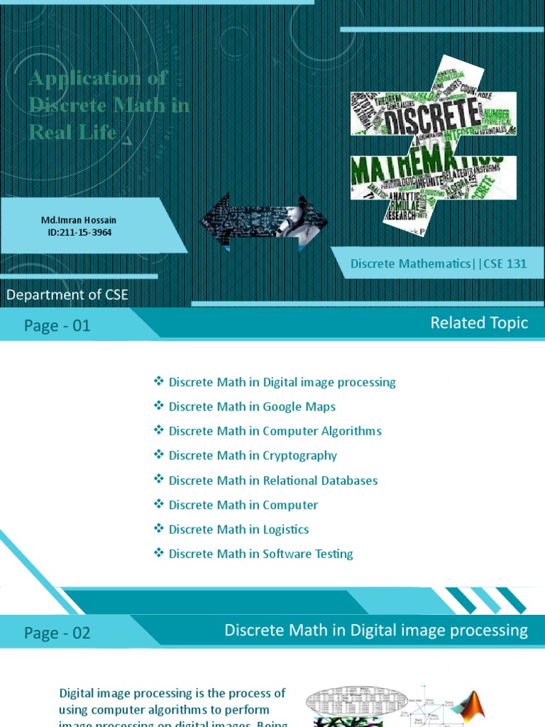 Real-Life Applications of Discrete Math | PDF | Discrete Mathematics ...