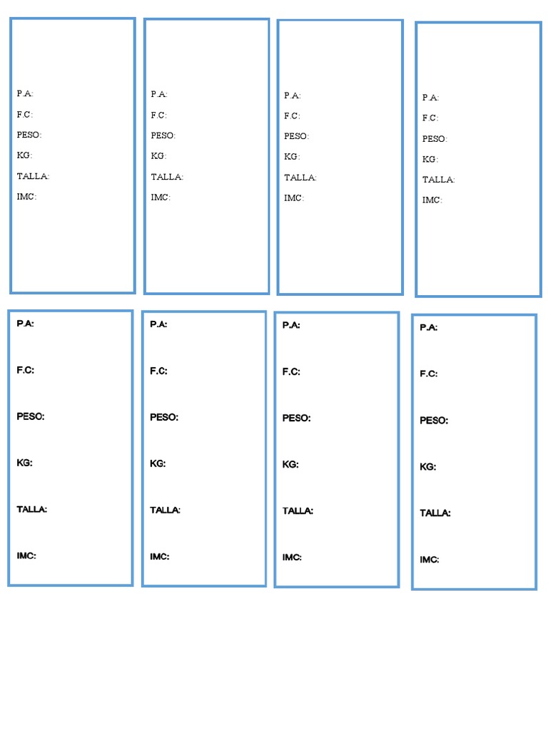 Formato de Signos Vitales | PDF