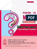 Paper 16 - Direct Tax Laws and International Taxation MCQs - Multiple Choice Questions (MCQ) - StepFly (WQUX040821)