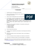 1.avaliação - TECNOLOGIA DE ALIMENTOS 2021