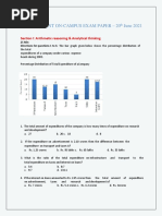 Cognizant On-Campus Exam Paper - 20 June 2021: Section I: Arithmetic Reasoning & Analytical Thinking