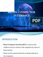 Brain Computer Interface: Presentation By: Bandaru Sri Priya 201FA04002 CSE (Sec A)