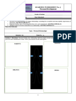 Learning Worksheet No. 1 Personal Development: Co Qah + Melc LW