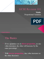 GCSE Revision 101: Proportional Variation