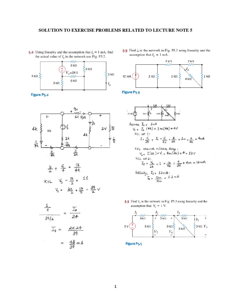 Solutions to Lecture Note 5 Exercises | PDF
