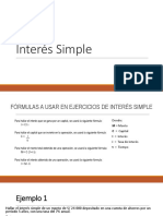 Interés Simple Fórmulas, Ejemplos