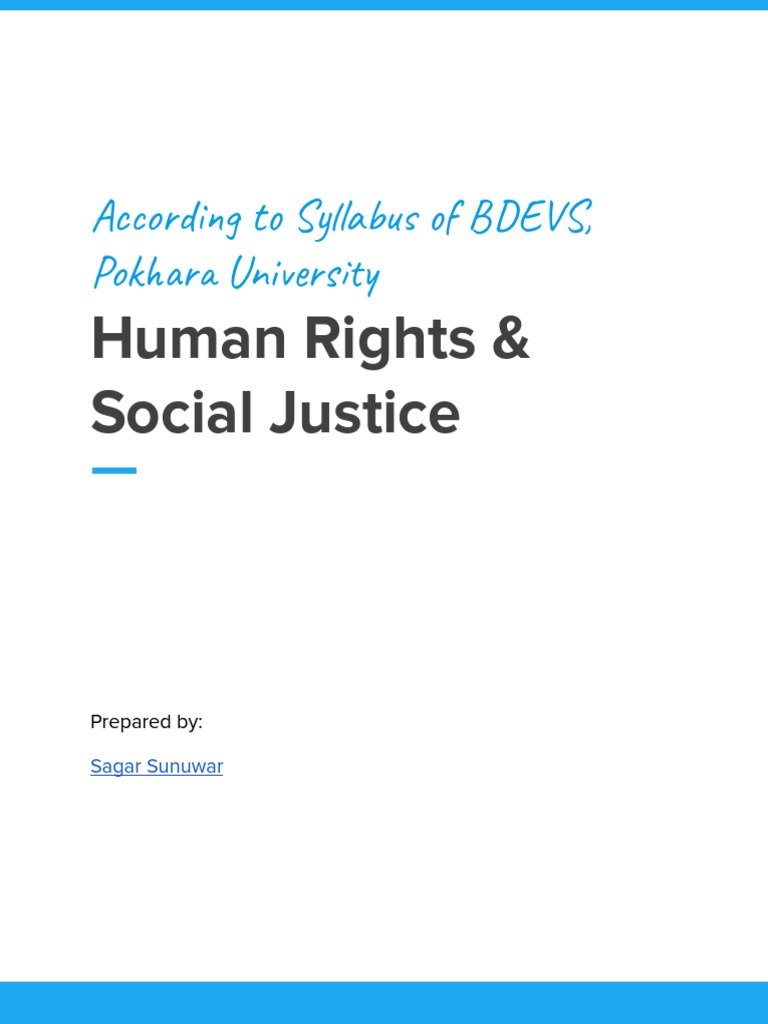 Human Rights and Social Justice | PDF | Human Rights | Rights