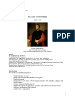 Niccolò Machiavelli: Martijn Boot Text of Lecture