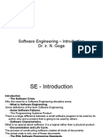 Software Engineering - Introduction Dr. Ir. N. Goga