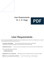 User Requirements Dr. Ir. N. Goga