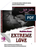 Extreme Love by Malisha Rana Complete Novel