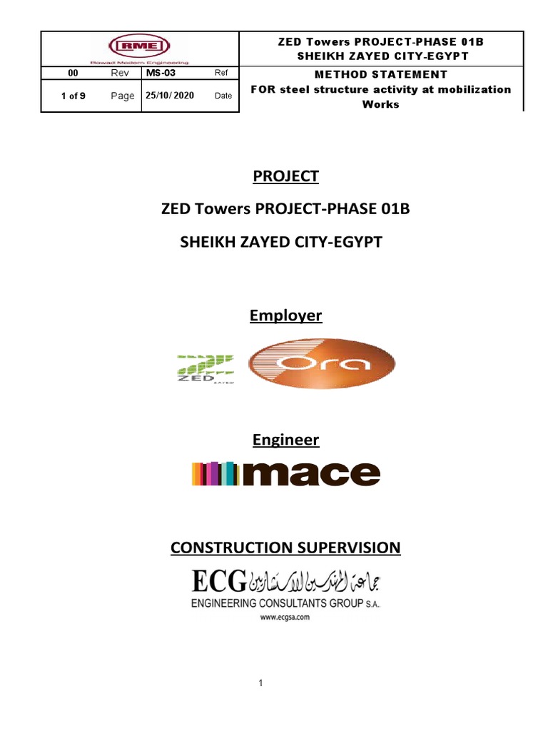 Blinding Concrete Works Method of Statement | PDF | Specification ...