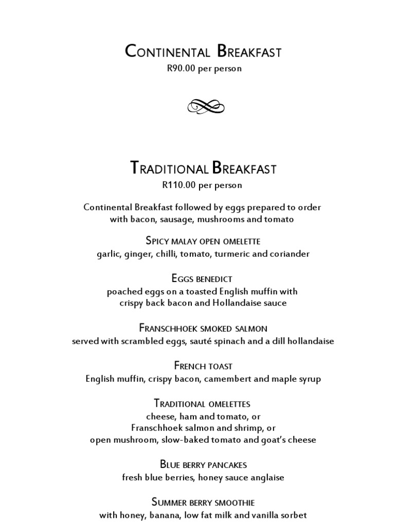 Breakfast Menu PDF