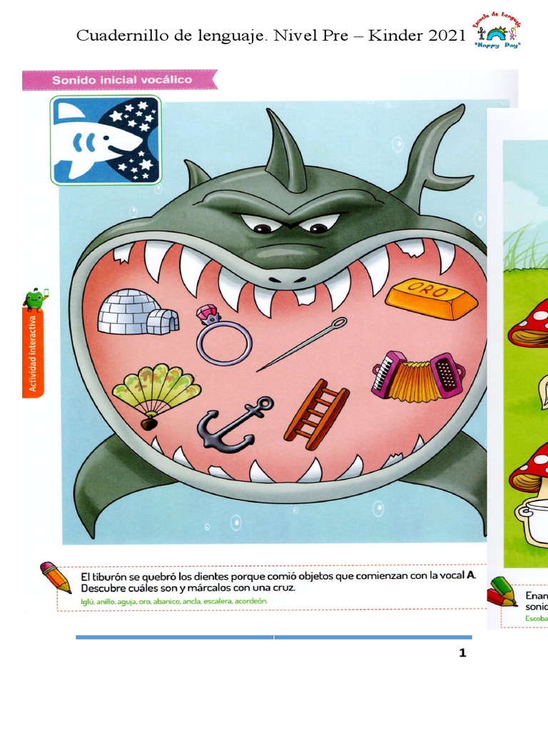 Cuadernillo de Lenguaje Pre-Kinder 2021 | PDF | Artes del Lenguaje y ...