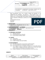 5D DD-PT-01 V1 Procedimiento y Programacion de Primera Consulta
