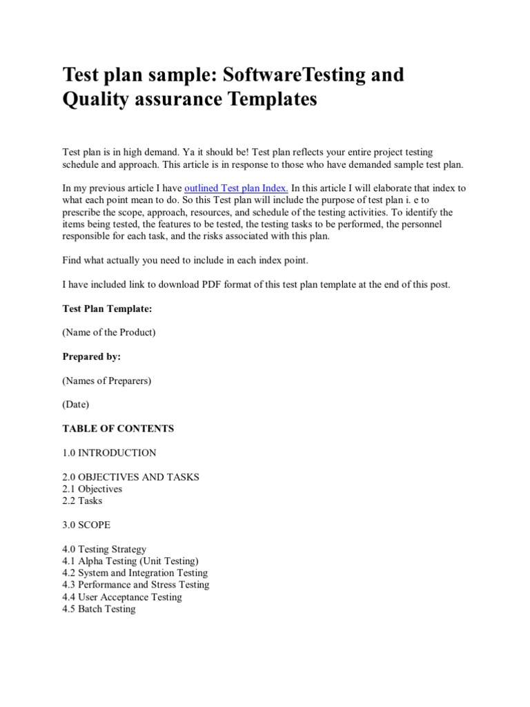 Test Plan | PDF