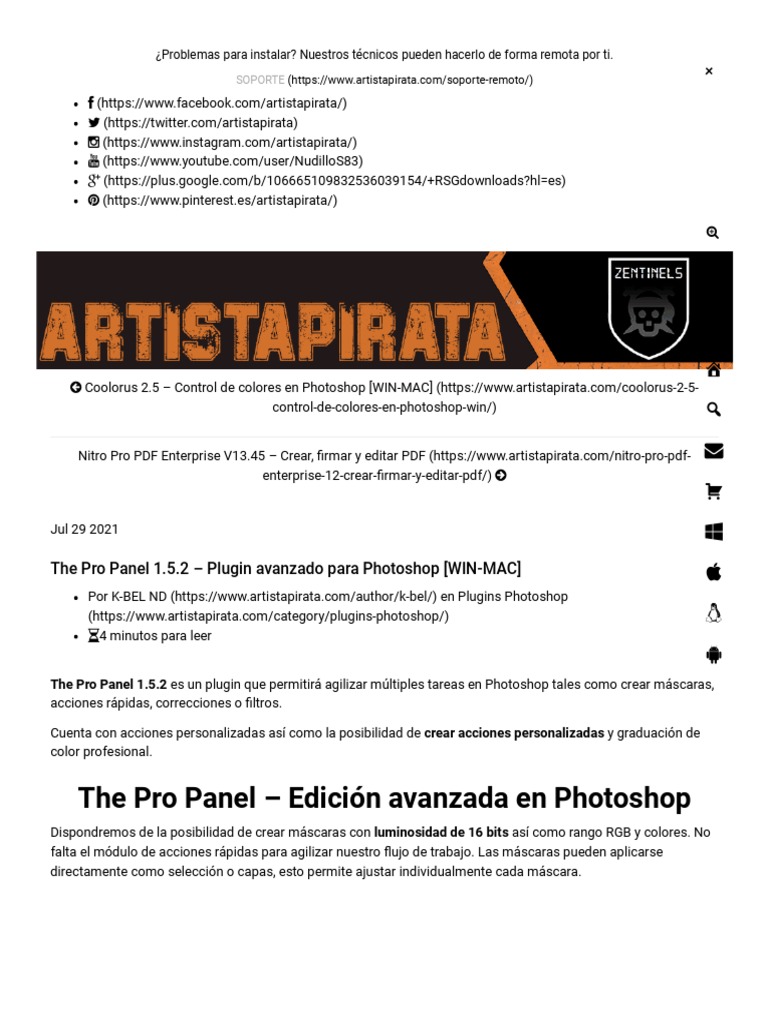 The Pro Panel 1.5.2 - Plugin Avanzado para Photoshop (WIN-MAC) | PDF ...