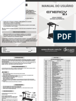 Manual da esteira elétrica Dream Fitness Energy 2.1