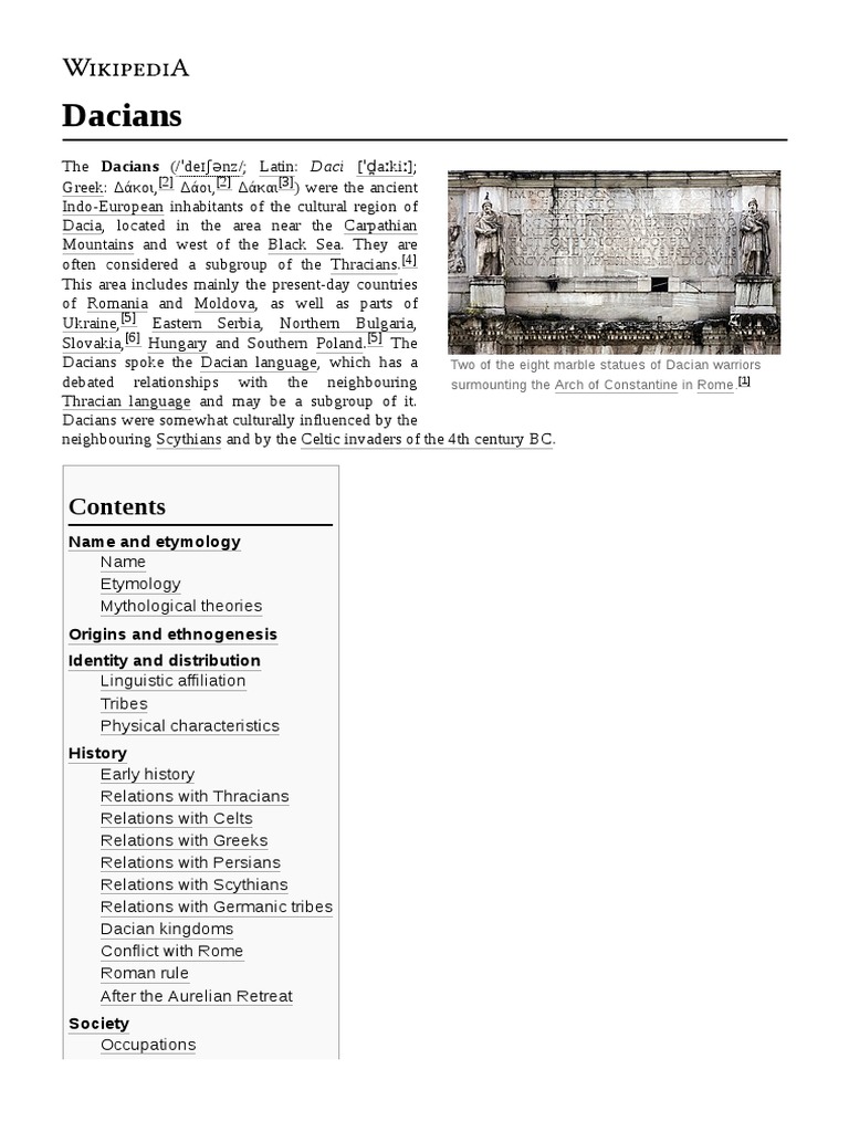 Dacians: Name and Etymology | PDF | Classical Antiquity | Ancient Europe