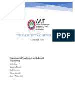 Thermoelectric Generator: Concept Note